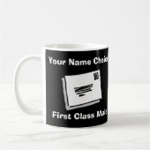 First Class Male with Personalised Name Kaffeetasse (Links)