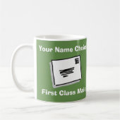 First Class Male with Personalised Name Kaffeetasse (Links)