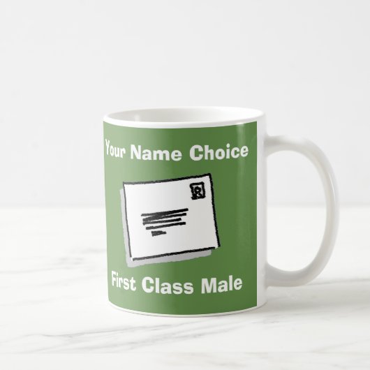 First Class Male with Personalised Name Kaffeetasse (Rechts)