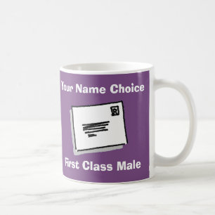 First Class Male with Personalised Name Kaffeetasse