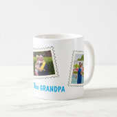 First Class Opa Best Opa 3 individuelle Fotos Kaffeetasse (VorderseiteRechts)