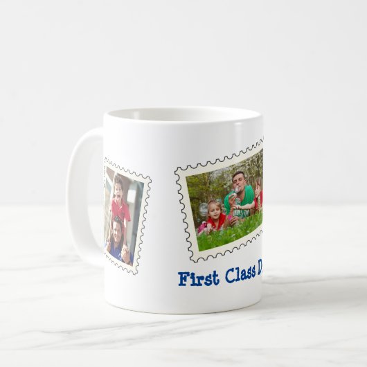 First Class VATER Bester Vater Jeden benutzerdefin Kaffeetasse (Vorderseite Links)