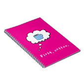 First Coffee Magenta Notizblock (Rechte Seite)