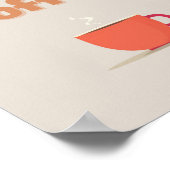 First Coffee Poster – Steaming Cup Kitchen Art (Ecke)