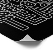 First Coffee Second Teach Funny Teacher Shirt Back Poster (Ecke)