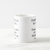 First Coffee Then I Decode 4th grade Handwriting Kaffeetasse (Mittel)