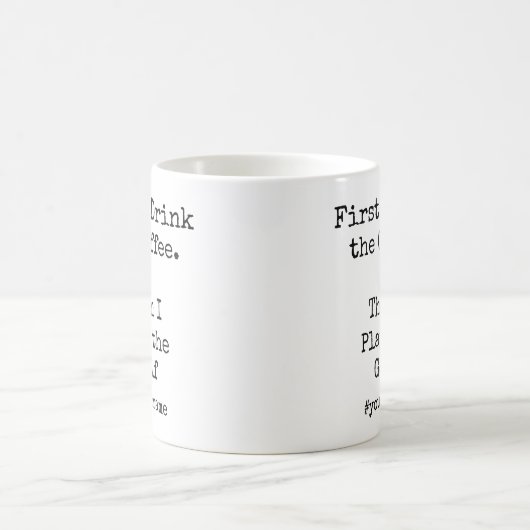 First Coffee Then I Play the Golf funny Kaffeetasse (Mittel)