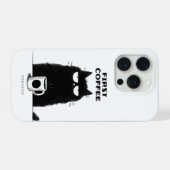 First Coffee Then Meow – Funny Cat Coffee Lover iPhone Hülle (Rückseite (Horizontal))