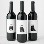 First Coffee Then Meow – Funny Cat Coffee Lover Weinetikett (Flaschen)