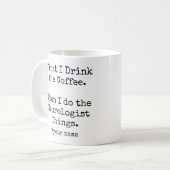 First Coffee Then Neurologist Things funny Kaffeetasse (Vorderseite Links)