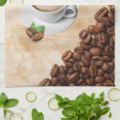 First Coffee, Then the Day – Sarah Kitchen Towel Geschirrtuch (Gefaltet)
