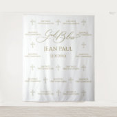 First Communion banner backdrop gold Wandteppich (Vorderseite)