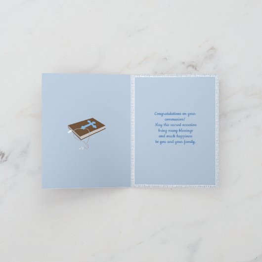 First Communion Black Boy Karte (Innenseite)