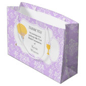 First Communion Blonde Hair Boy Danke Große Geschenktüte (Rückseite Schrägansicht)