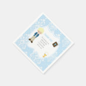First Communion Blonde Hair Boy Danke Serviette (Ecke)