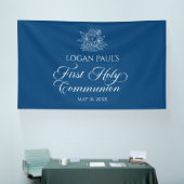 First Communion Blue banner backdrop (Messe)