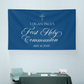 First Communion Blue banner backdrop (Messe)