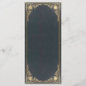 First Communion Blue Gold Vintag Elegant Boy Menükarte (Rückseite)