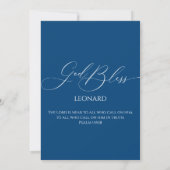 First Communion Blue Invitation Einladung (Rückseite)