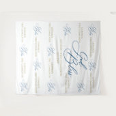 First Communion blue photobooth backdrop Wandteppich (Vorderseite (Horizontal))