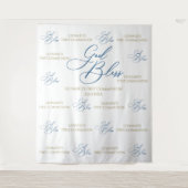 First Communion blue photobooth backdrop Wandteppich (Vorderseite)