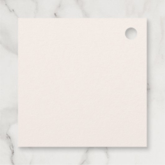 First Communion blush pink bow ivory cross DIY Geschenkanhänger (Rückseite)