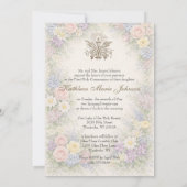 First Communion Chalice Host Floral Einladung (Rückseite)