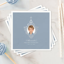 First Communion Dusty Blue Elegant Boy Foto