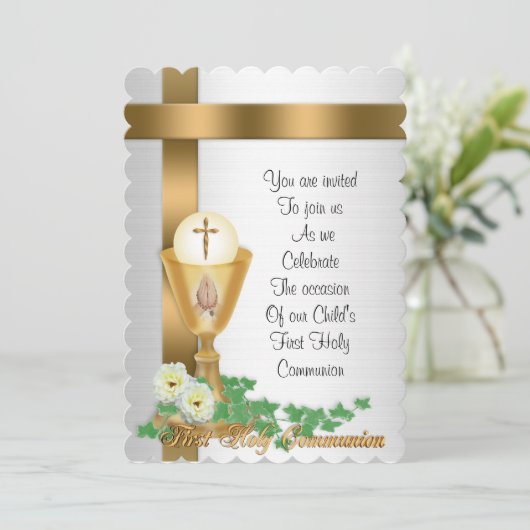 First Communion Einladung (Stehend Vorderseite)