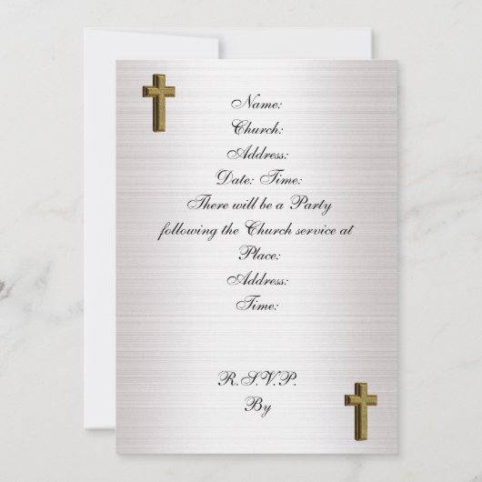 First Communion Einladung (Rückseite)