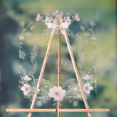 First Communion floral welcome Acrylschild (Neutral)