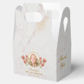 First Communion Girl Foto Marble Pink Magnolia Geschenkschachtel (Geöffnet)