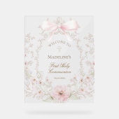 First Communion girl welcome Acrylschild (Vorderseite)