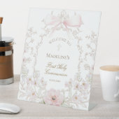 First Communion girl welcome Sockelschild (In Situ)