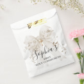 First Communion Girl White Bow Roses Thank You Geschenktütchen (Versiegelt)