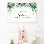 First Communion Greenery backdrop Banner (InSitu)