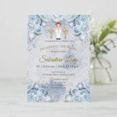 First Communion Invitation Boy Einladung (Stehend Vorderseite)