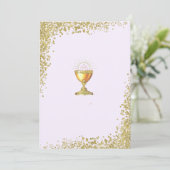 First Communion Invite Purple Einladung (Stehend Vorderseite)