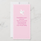 First Communion Lesezeichen Black Girl Dankeskarte (Rückseite)