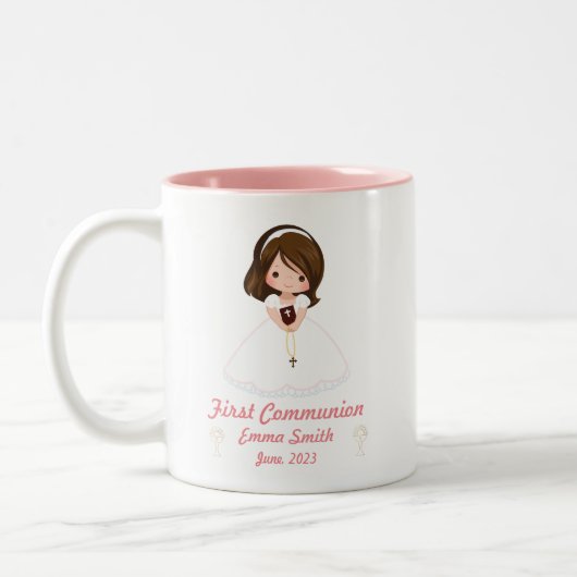 First Communion Mug Zweifarbige Tasse (Links)