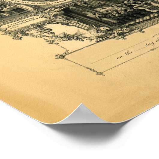 First Communion Personal Memorial (tan) Poster (Ecke)