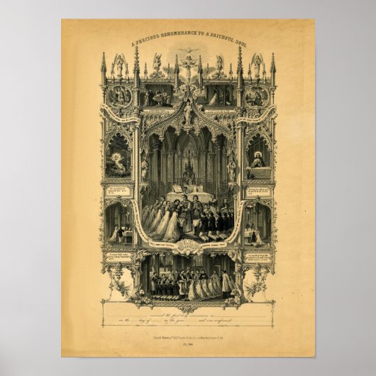 First Communion Personal Memorial (tan) Poster (Vorne)