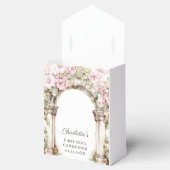 First Communion Pink Florals Arch Cross Geschenkschachtel (Geöffnet)