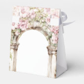 First Communion Pink Florals Arch Cross Geschenkschachtel (Rückseite)