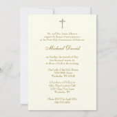 First Communion Vintage Boy with Jesus  Einladung (Rückseite)