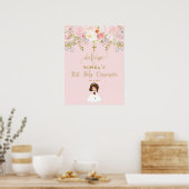 First communion welcome sign girl Poster (Küche)