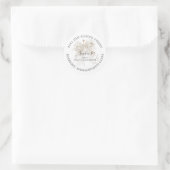 First Communion White Bow Return Address Label Runder Aufkleber (Tasche)