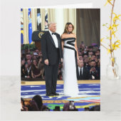 First Couple Donald und Melania Trump Karte (Gelbe Blume)