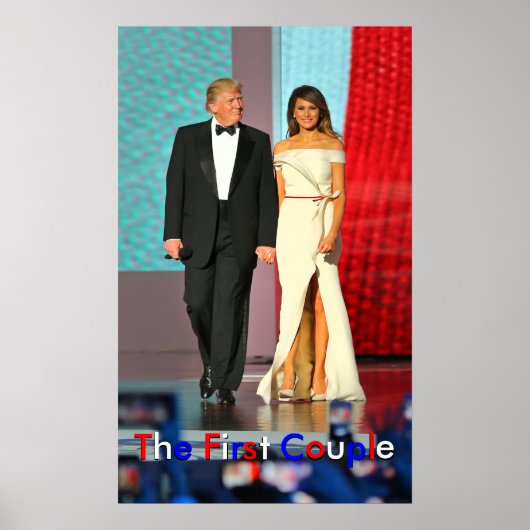 First Couple Donald und Melania Trump Liberty Ball Poster (Vorne)