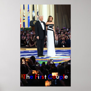 First Couple Donald und Melania Trump Liberty Ball Poster